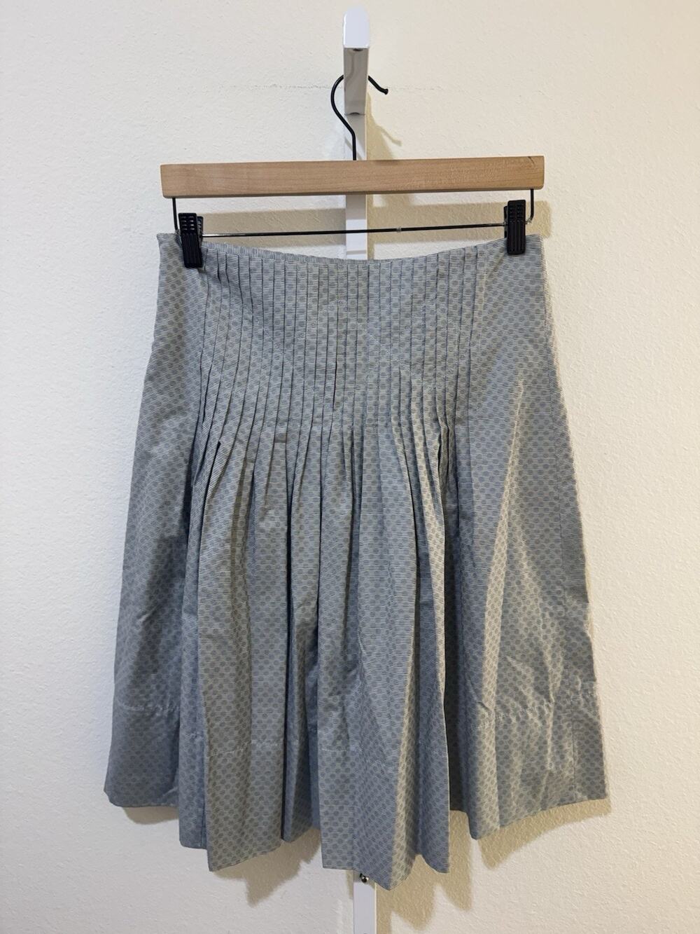 Brunello Cucinelli Med Italy Blue Embroidered Midi Skirt Y2K Vintage Lagenlook
